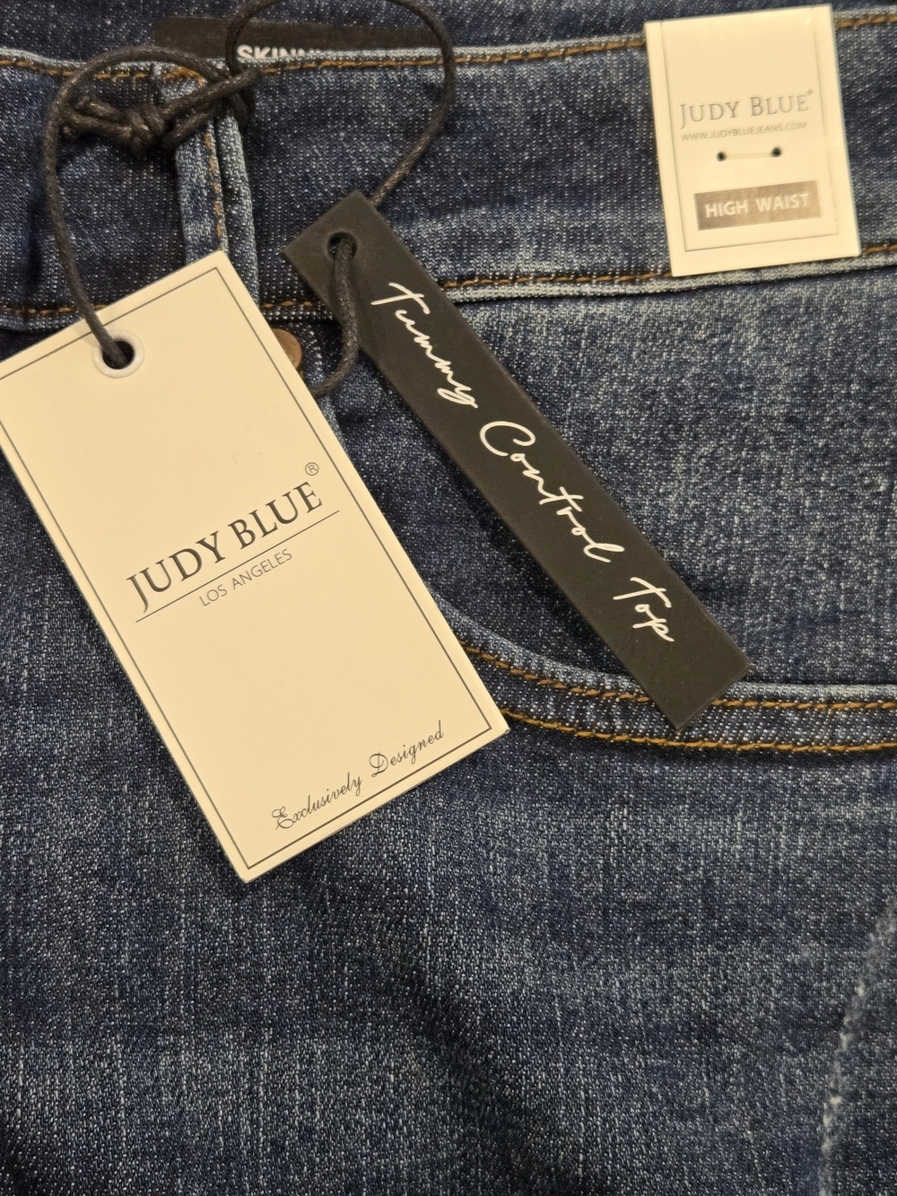 Judy Blue High Rise Dark Indigo Slim Jeans - Picture 5 of 12